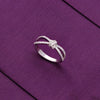 A Classic Knot Of Silver Zircon Silver Minimal Ring