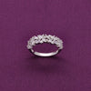Minimalistic Studded Strands Of Class Silver Ring