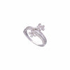 Floral Diamante Delights Silver Ring