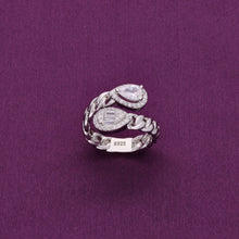  Crystal Teardrop Silver Minimal Ring