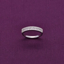  Minimalistic Zircon Plate Statement Silver Ring