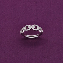  Trendy Link Silver Minimal Ring