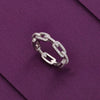 Chic Zircon Studded Link Ring