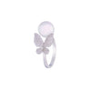 Bejewelled Butterfly Silver Pearl Ring