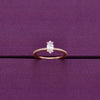 Oval-cut Solitaire Silver Ring