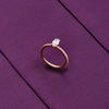 Oval-cut Solitaire Silver Ring