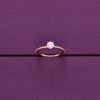 Classic Solitaire Zircon Studded Silver Ring