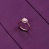Stylish Solitaire Zircon Studded Silver Ring