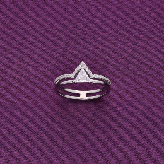Twinkling Crown Statement Silver Ring