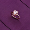 Blingy Baguette Zircon Solitaire Rose Gold Ring