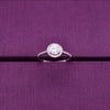Stylish Solitaire Zircon Studded Silver Ring