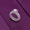 Classic Bond of Love Solitaire Silver Ring