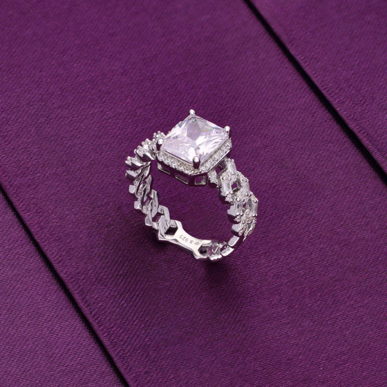 A Bond of Forever Solitaire Silver Ring