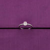 Rectangular Crystal Zircon Studded Statement Silver Ring