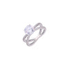 Swivelling Solitaire Statement Silver Ring