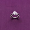 Swivelling Solitaire Statement Silver Ring