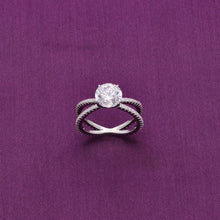  Swivelling Solitaire Statement Silver Ring