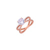 Swivelling Solitaire Statement Silver Ring