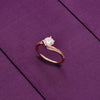 Classic Twisted Solitaire Silver Ring