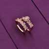 Pair Of Blingy Sophistication Statement Rose Gold Ring