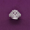 Beautiful Royalty Zircon Studded Statement Silver Ring