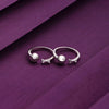 Bejewelled Bow Silver Toe Ring