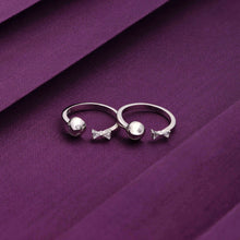  Bejewelled Bow Silver Toe Ring