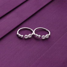  MINIMALISTIC INFINITY CASUAL SILVER TOE RING